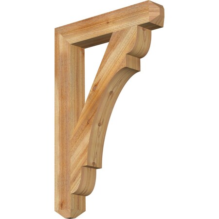 Ekena Millwork Olympic Craftsman Rough Sawn Bracket, Western Red Cedar, 4"W x 24"D x 36"H BKT04X24X36OLY04RWR